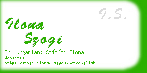 ilona szogi business card